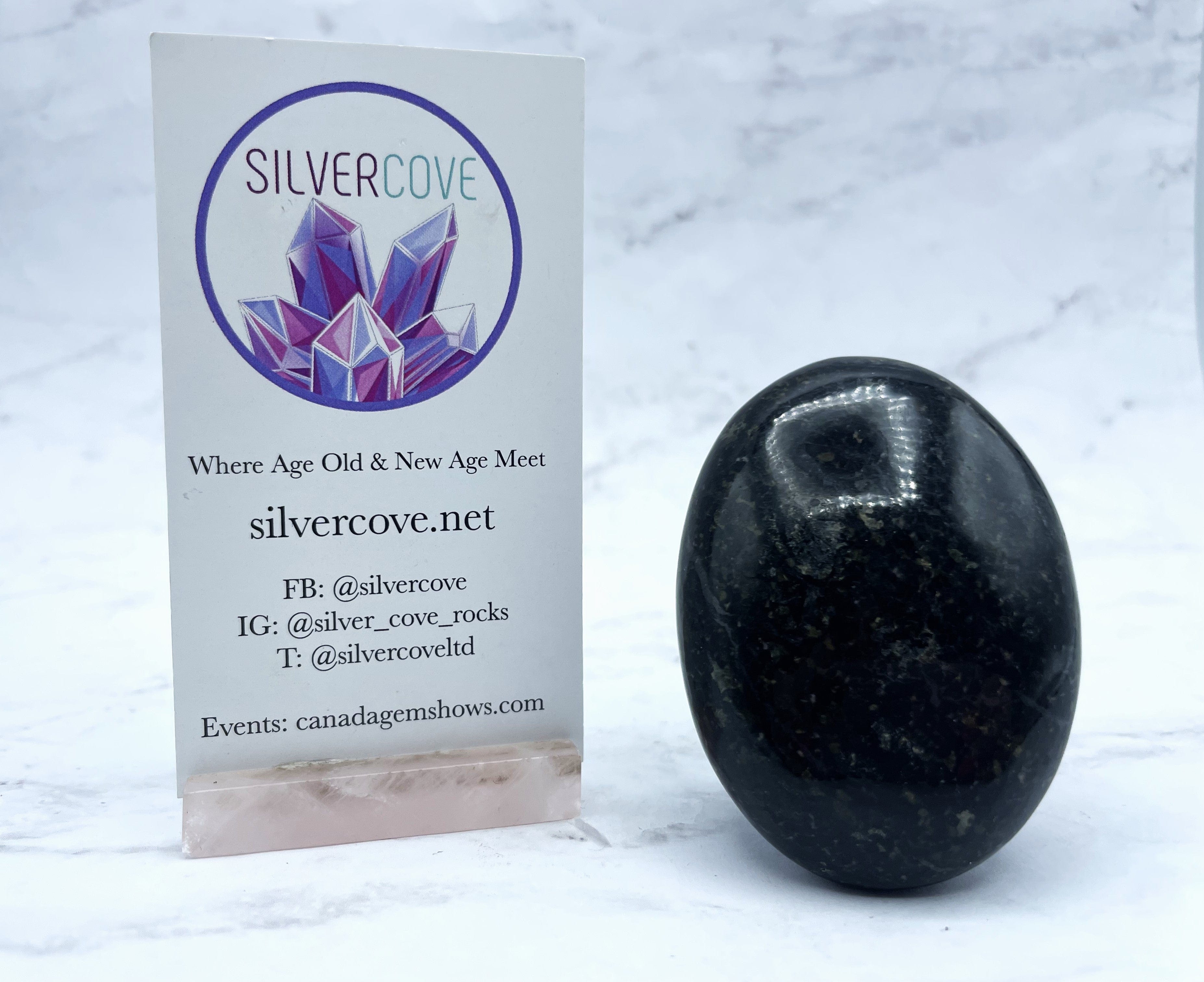 Coppernite Palm Stone - Natural Healing Crystal for Stress Relief, Meditation & Energy Balancing - Perfect for Yoga, Reiki & Spiritual Practices
