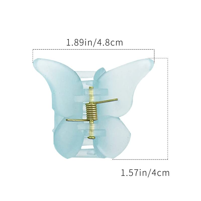 BELICIA 6 Pack Matte Butterfly Hair Claw Clips for Women & Girls - Strong Hold Hair Clamps for Thick Hair - Perfect for School, Work, Parties & Everyday Styling