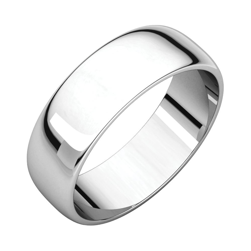 925 Sterling Silver 6mm Half Round Wedding Band - Elegant Jewelry for Brides & Grooms