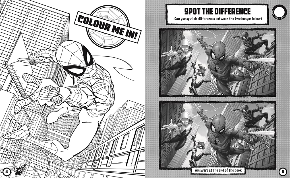 Marvel Spider-Man Kids Activity Book - Superhero Coloring & Sticker Fun for Boys & Girls - Perfect for Birthday Gifts, Travel Entertainment & Creative Play