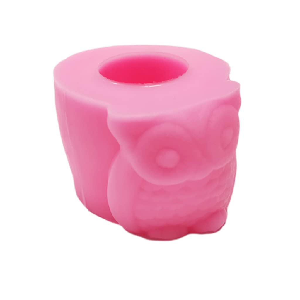 Cute Owl Flower Pot Silicone Resin Mold for Succulent Plants - DIY Gypsum Cement Concrete Clay Molds, Candle Holder Making Kit - Perfect for Home Garden Decor & Handmade Craft Projects