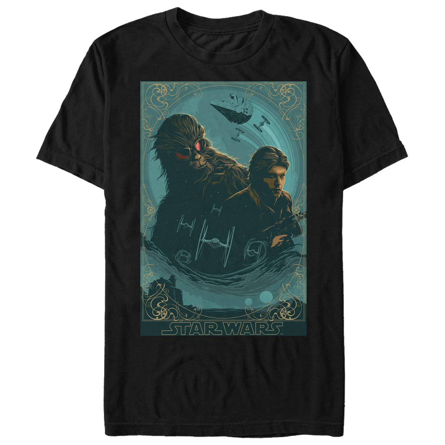 Star Wars Han Solo & Chewbacca Graphic T-Shirt for Men - Vintage Movie Tee for Fans, Gifts & Casual Wear