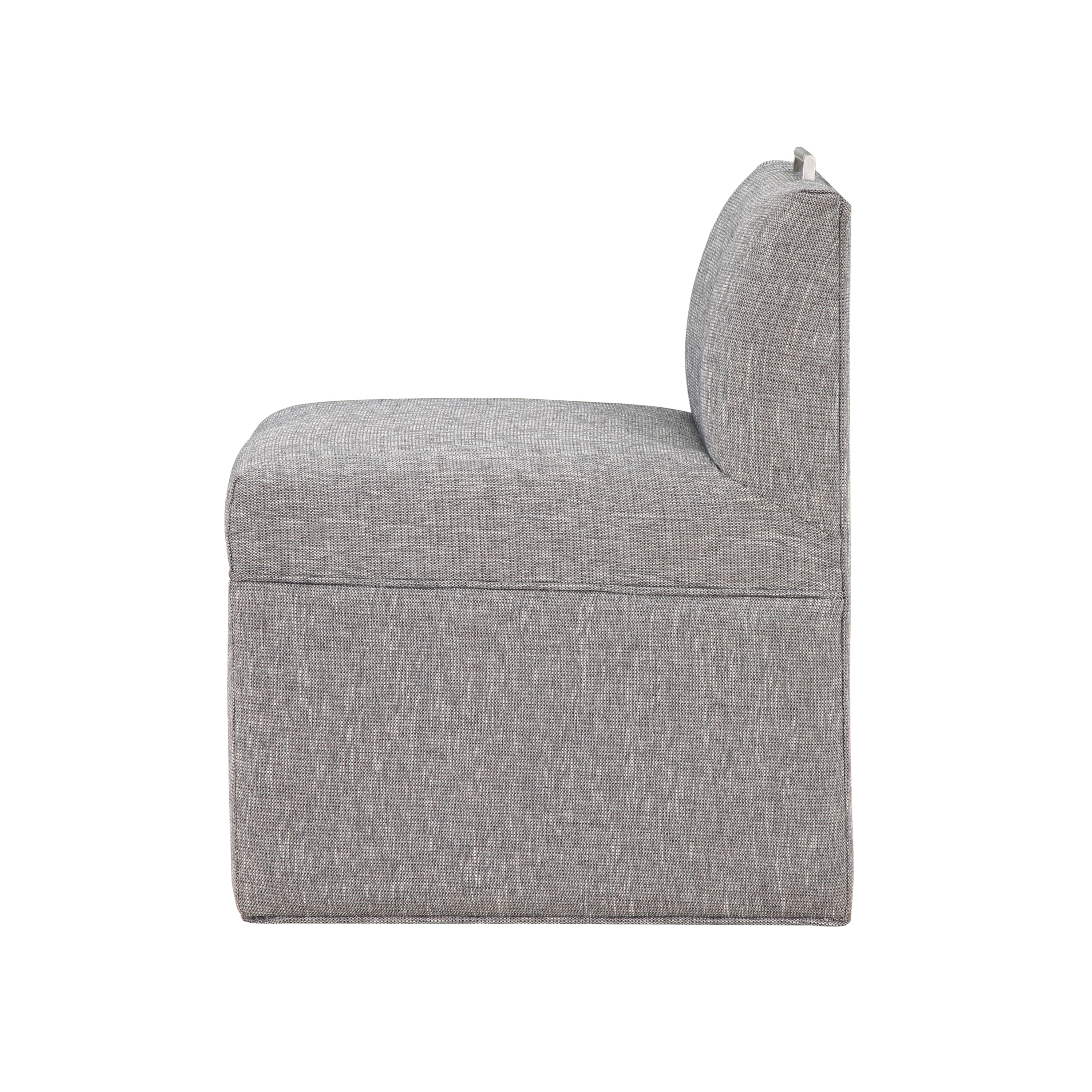 Della Modern Upholstered Castered Office Chair in Ashen Grey - Ergonomic Rolling Desk Chair for Home Office, Conference Room & Study