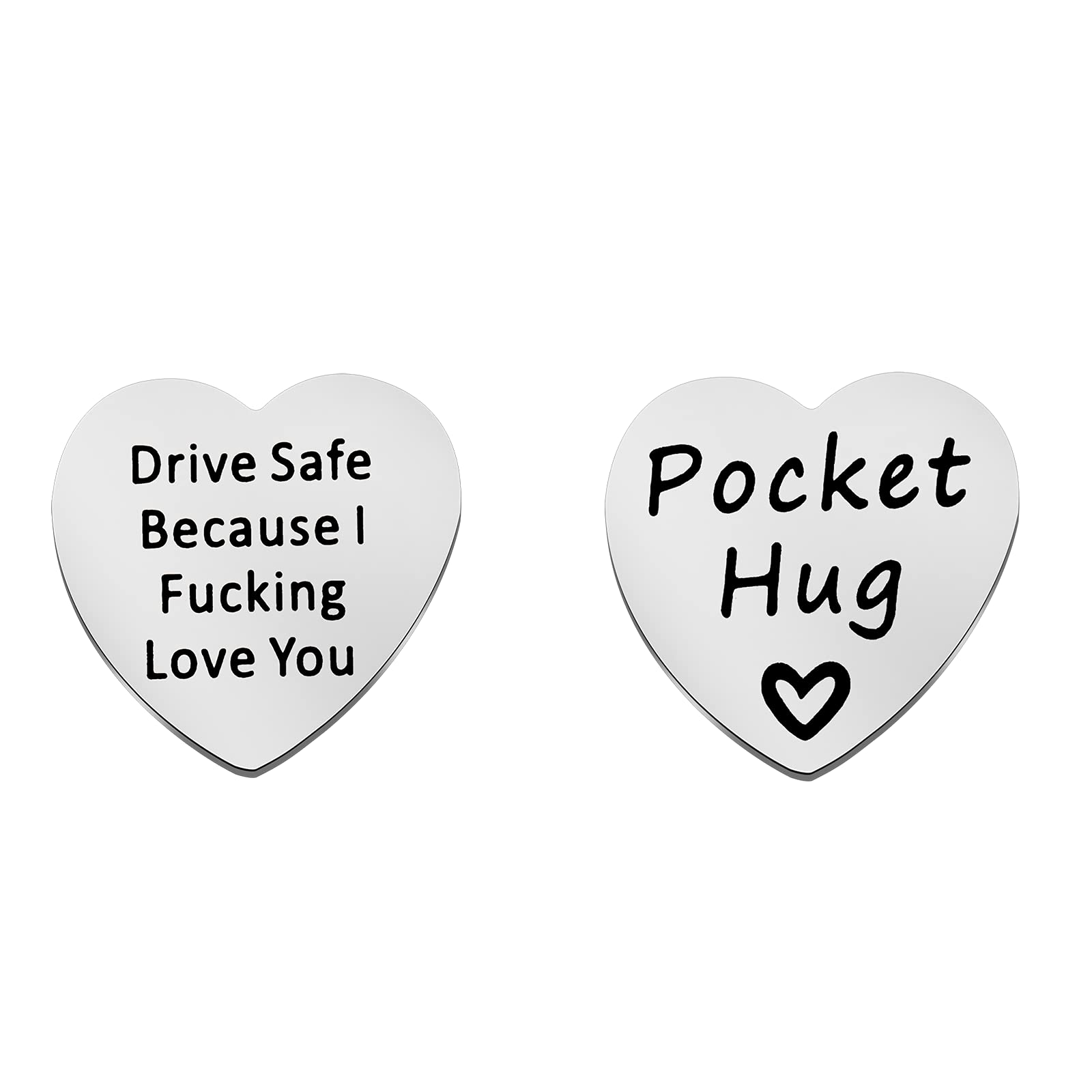 Pocket Hug Keychain - Safe Drive Gift for Him Her - Couples & New Drivers
