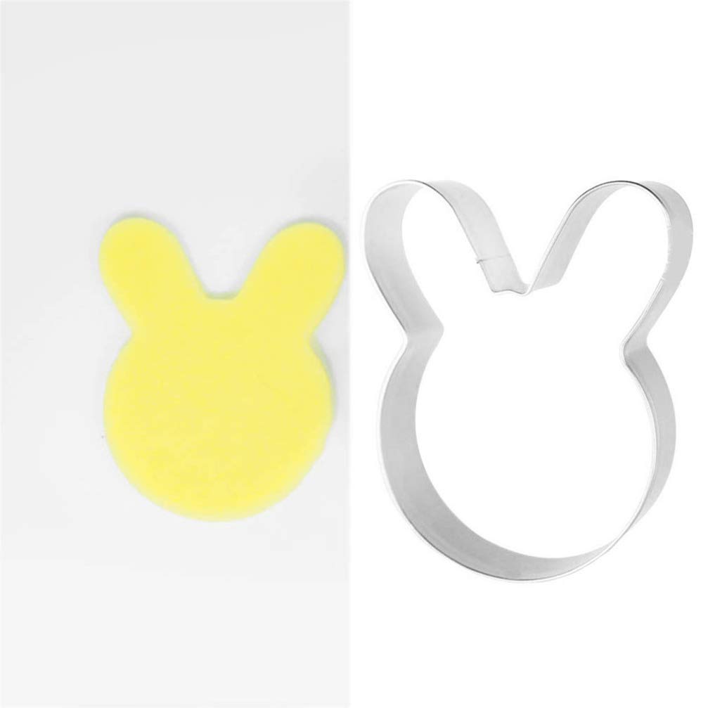 Hemoton 5-Piece Stainless Steel Rabbit-Shaped Baking Molds Set - Cake, Cookie & Fruit Cutters for DIY Desserts, Party Treats and Holiday Baking