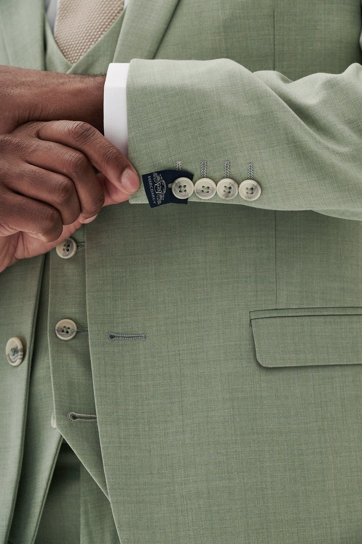 FINLEY Men's Moss Green Three Piece Suit - Formal Business Attire for Weddings, Interviews & Special Occasions