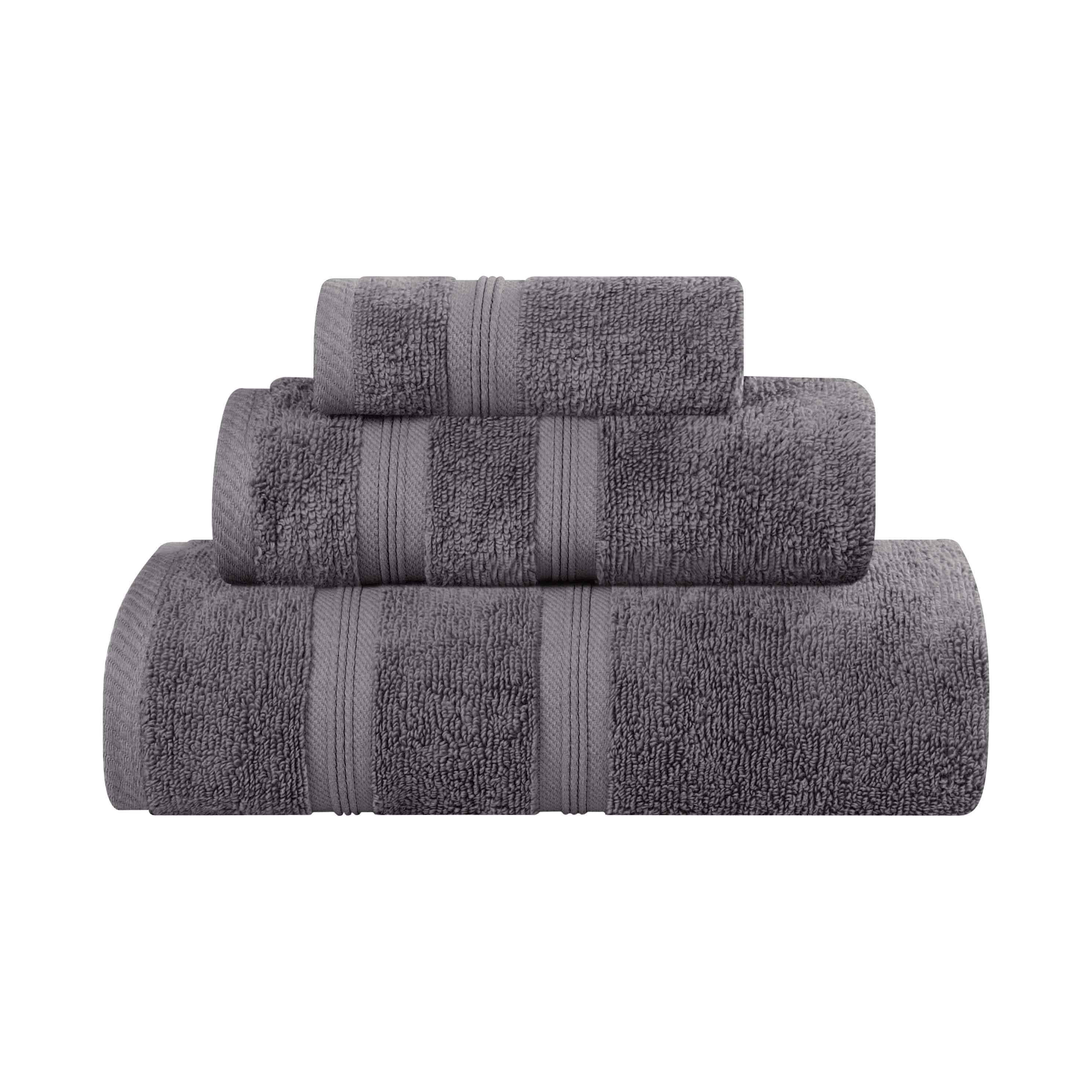 Premium Smart Dry Zero Twist Cotton 3-Piece Towel Set - Ultra Soft & Absorbent Bath Towels, Hand Towels & Washcloths - Perfect for Spa, Bathroom & Luxury Home Decor