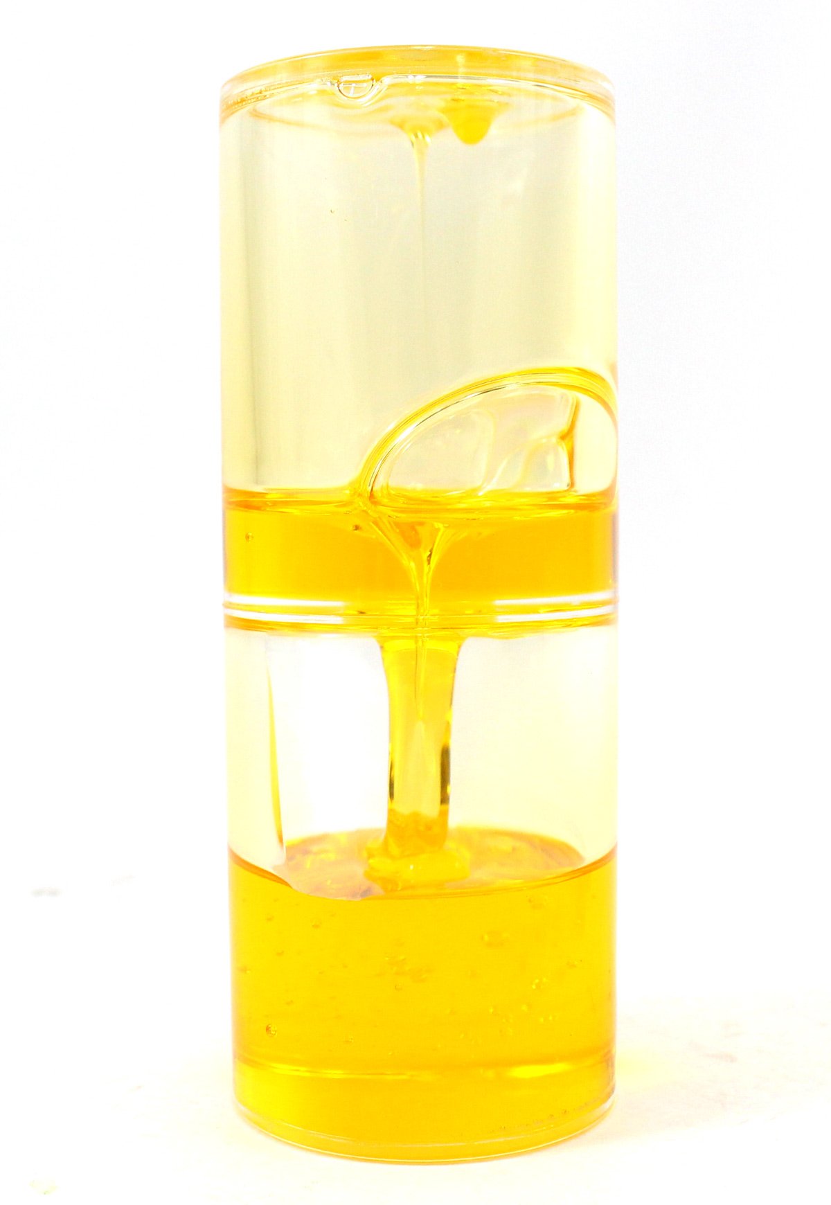 PowerTRC Liquid Motion Bubbler Timer - Sensory Fidget Toy for Stress Relief & Focus - Desk Calming Visual Relaxation Tool with Soothing Ooze Flow - Perfect for ADHD, Anxiety & Office Use (Yellow)