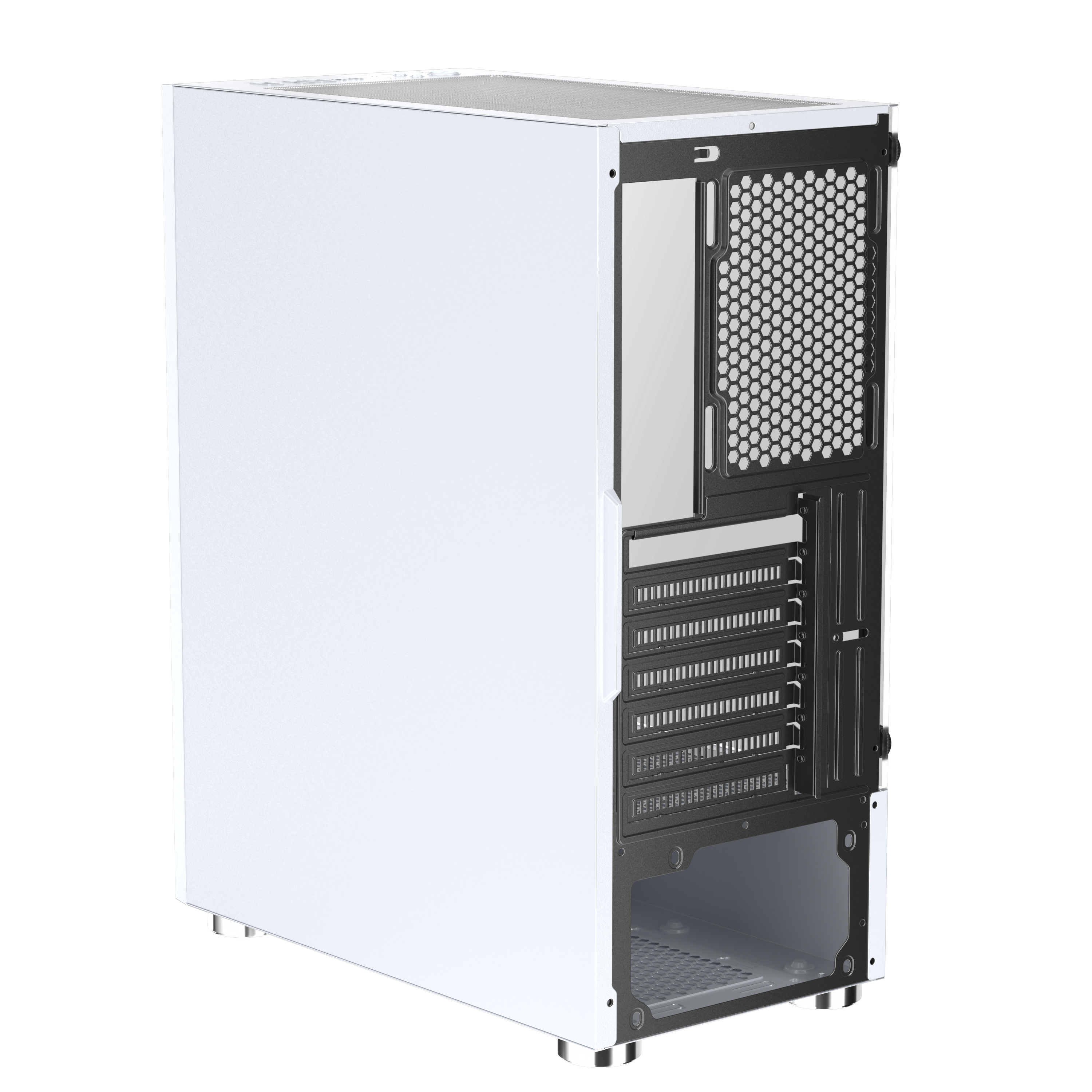 1st Player DK 3 ATX/Micro ATX Mid Tower PC Case - White Tempered Glass Side Panel, High Airflow Design for Gaming & Workstation Builds - Perfect for Home Office & Esports Setup