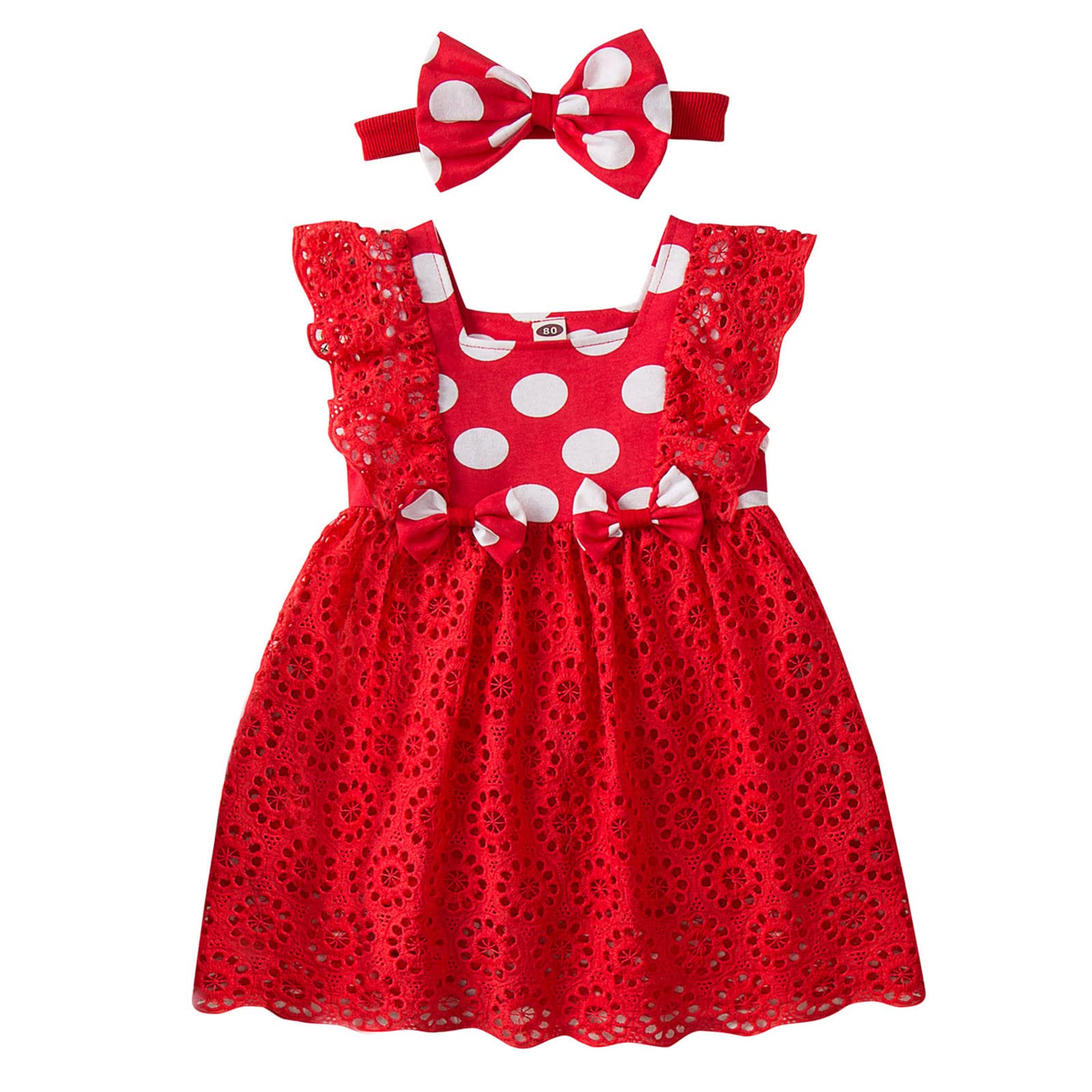 Girls Toddler Summer Dress - Ruched Patchwork Lace Princess Dress for Kids | Casual Party Wear, Birthday Outfit & Special Occasion Clothing
