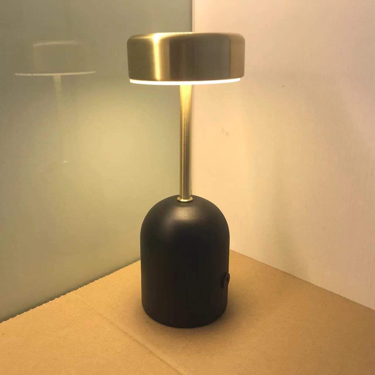 Modern Touch LED Bedside Table Lamp - Golden Farmhouse Night Light with Warm Glow for Bedroom, Office & Living Room Decor | Electroplated Creative Desk Lamp for Home & Workspace