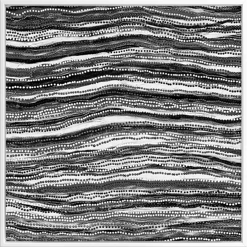Dhaagun Black Canvas Art Print - Modern Wall Decor for Living Room, Bedroom & Office | Framed Abstract Artwork for Home & Office Decor