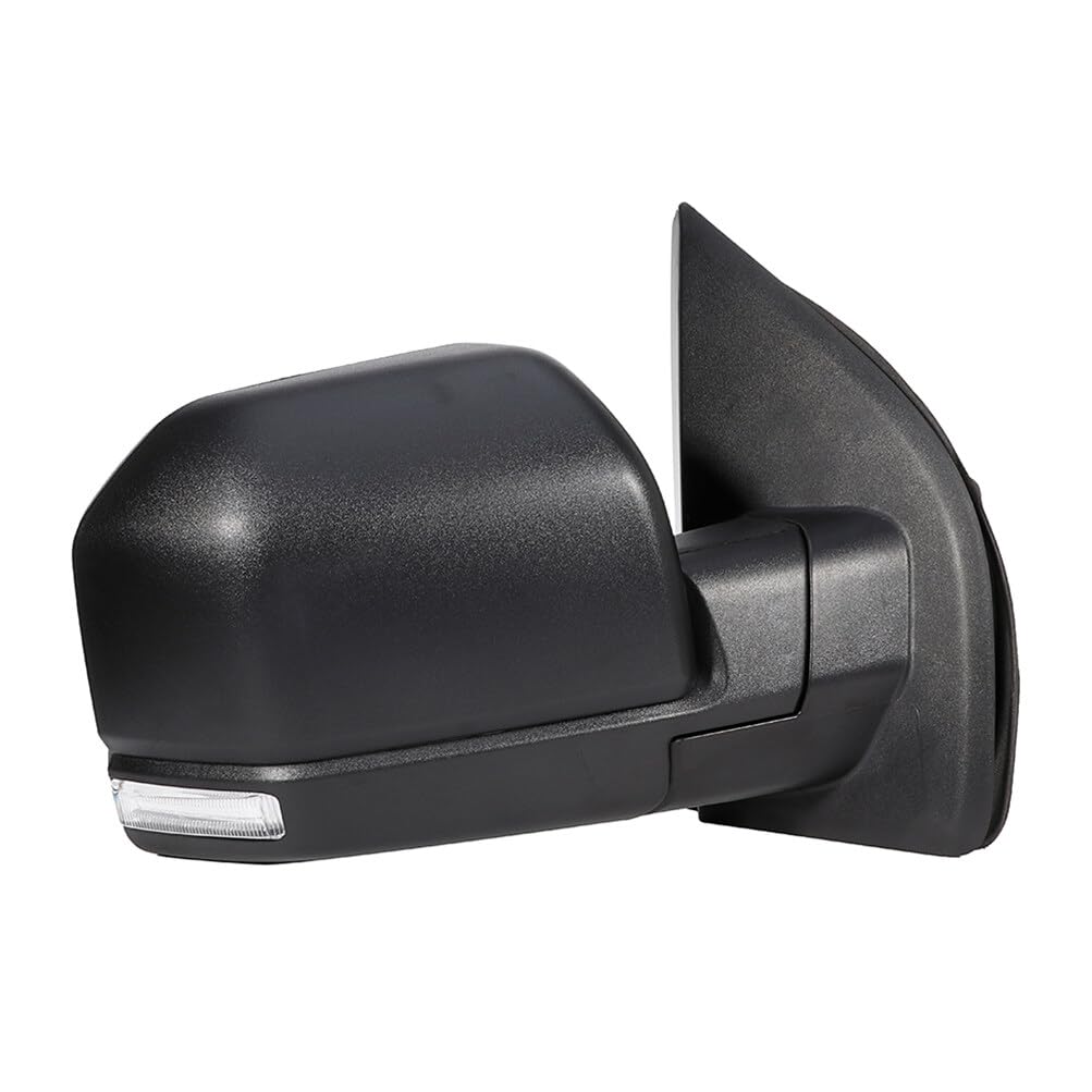 ECCPP Power-Adjustable Heated Towing Mirrors for 2015-2019 Ford F150 Pickup Truck - Left & Right Side Mirrors with Turn Signal, Black Housing, Manual Folding & Telescoping - Perfect for Towing, Off-Roading & Enhanced Visibility