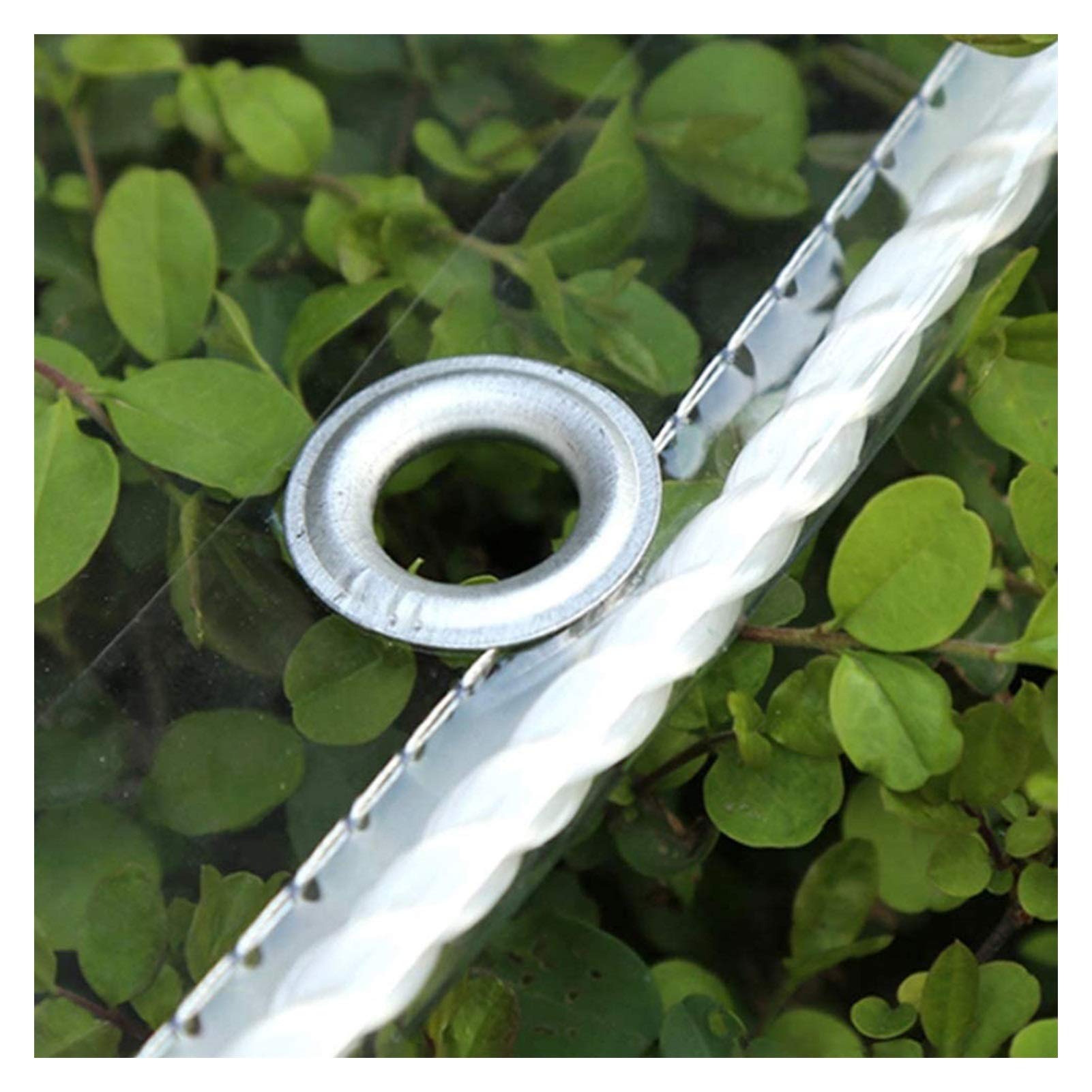Heavy Duty Clear PVC Tarpaulin Waterproof Tarp - 0.3mm Thick 1.6x6m with Reinforced Eyelets - Customizable Size & Color for Camping, Garden Cover, Tent Rain Protection, Outdoor Furniture Shelter, and Construction Site Use