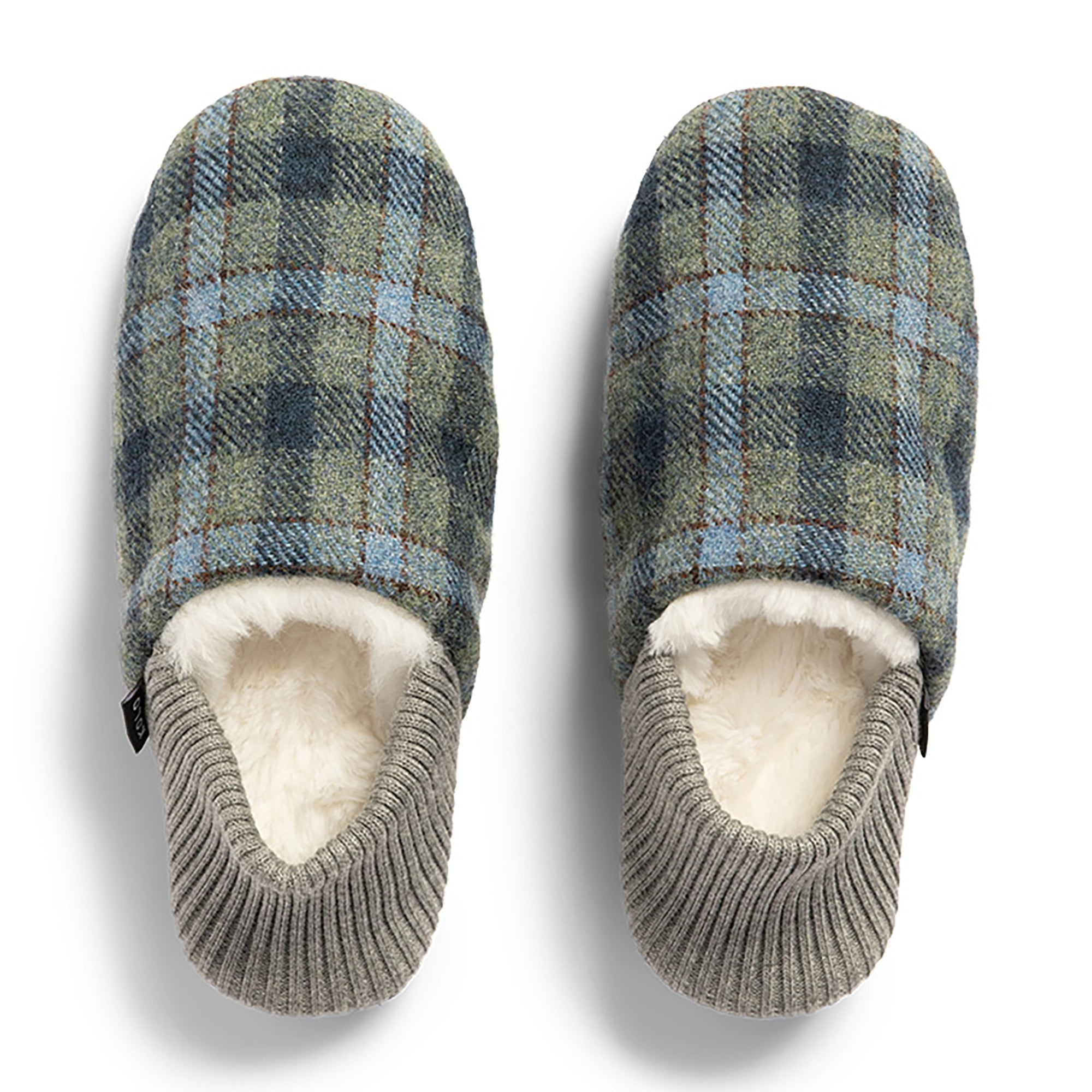 Lanton Tweed House Slippers - Cozy Fur Lined Indoor Shoes for Women & Men - Perfect for Winter Comfort at Home, Office, or Relaxing by the Fireplace
