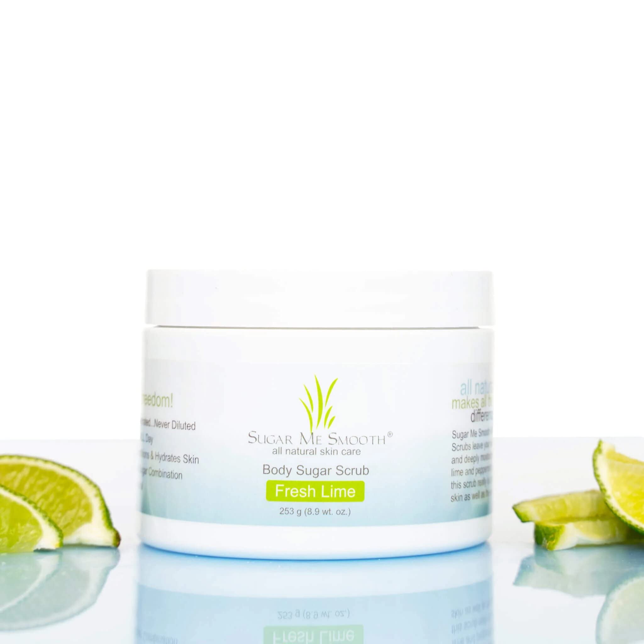 Sugar Me Smooth Body Sugar Scrub - Fresh Lime Scent | Ultra Hydrating & Exfoliating for Soft Skin | Natural Body Care for Women | Perfect for Shower, Spa & Self-Care Routine