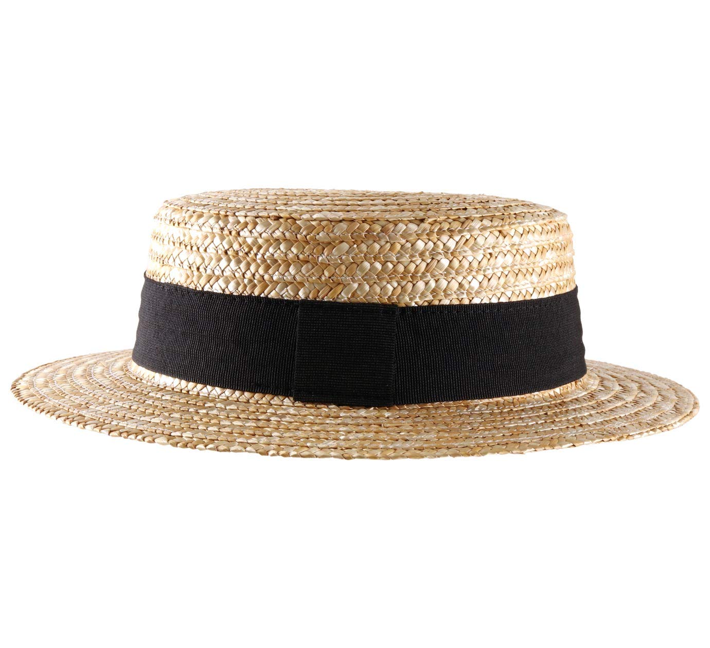 Stylish Gondolier Straw Boater Hat - Classic Summer Sun Hat for Men & Women - Perfect for Outdoor Events, Beach Vacations, and Fashion Accessories