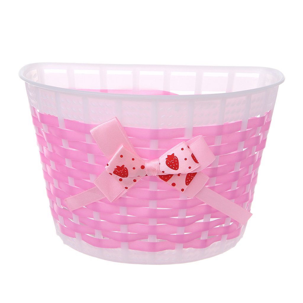 Kids Bike Front Basket - Lightweight Plastic Handlebar Storage Carrier for Bicycles, Tricycles & Scooters - Perfect for School, Park Rides & Grocery Shopping