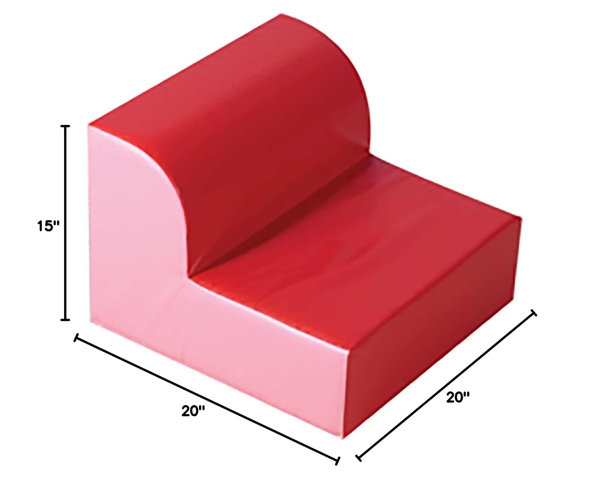 CF322-385 Red Library Chair for Kids - Durable Classroom Furniture, Flexible Seating for Toddler Playroom & Preschool Reading Nook - Perfect for Storytime, Group Activities & Early Learning Spaces