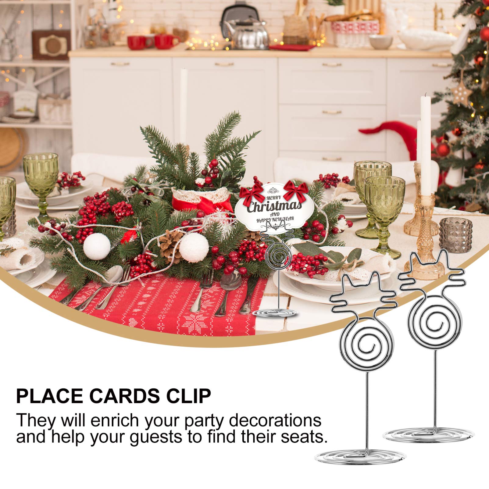 12 Pcs Metal Note Holders - Table Cards Clip for Party, Office, Restaurant - Place Cards Stand with Table Number Holder - Perfect for Weddings, Events & Business Meetings