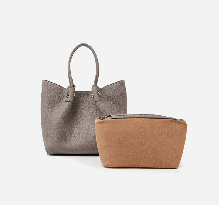 Premium Genuine Leather Carryall Tote Bag for Women & Men - Stylish & Durable Travel, Work & Everyday Use