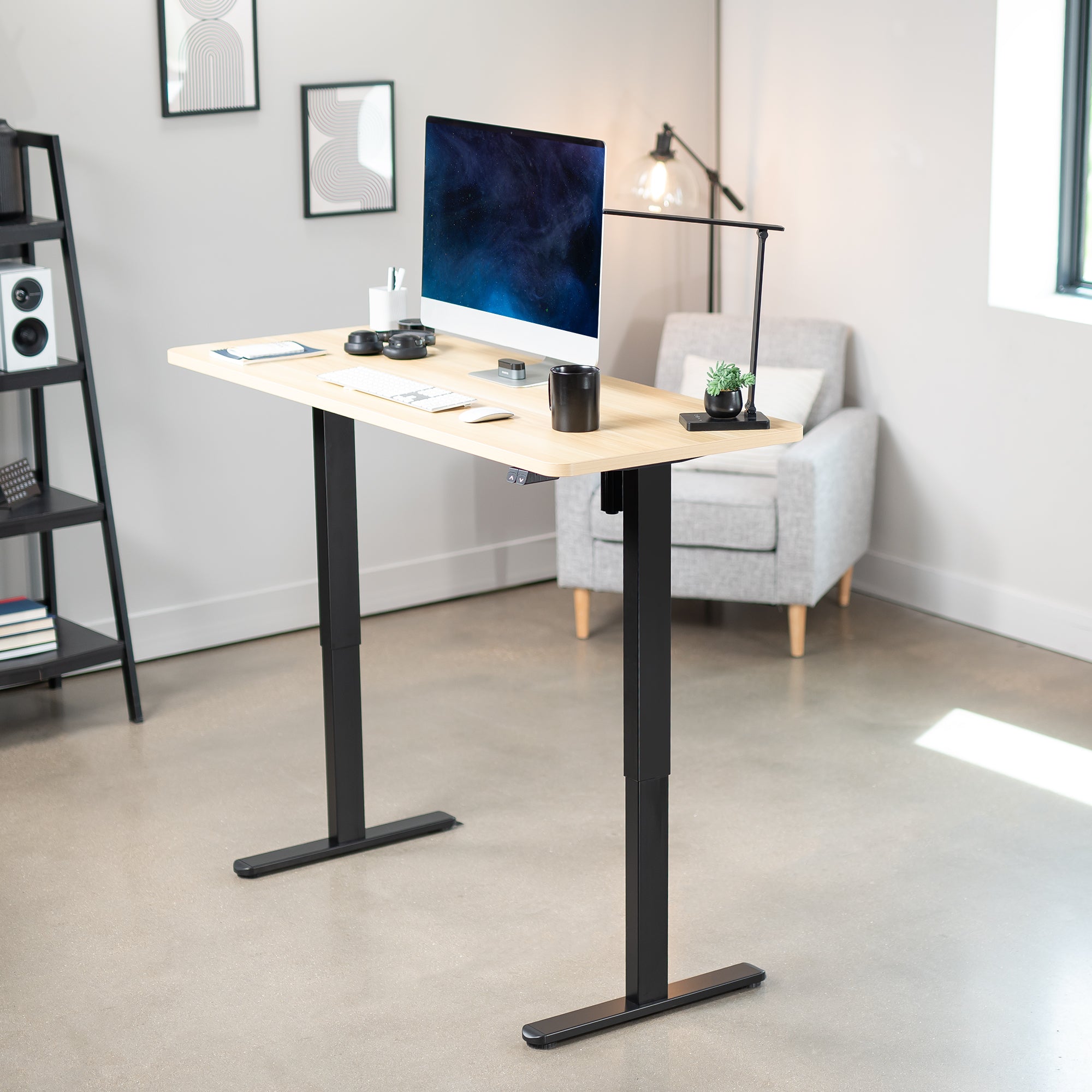 B0 Series 60 x 24 Electric Standing Desk with 2 Button Controller - Adjustable Height Home Office Desk for Work, Study & Gaming