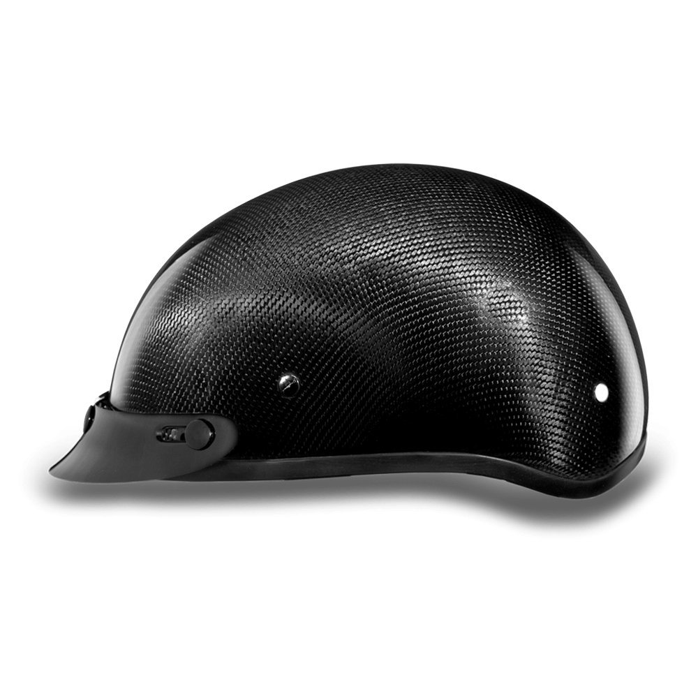 Daytona Helmets Half Skull Cap Motorcycle Helmet DOT Approved Carbon Fiber - Lightweight Durable DOT Certified Motorcycle Helmet for Men & Women | Perfect for Cruiser, Street Bike & Urban Riding