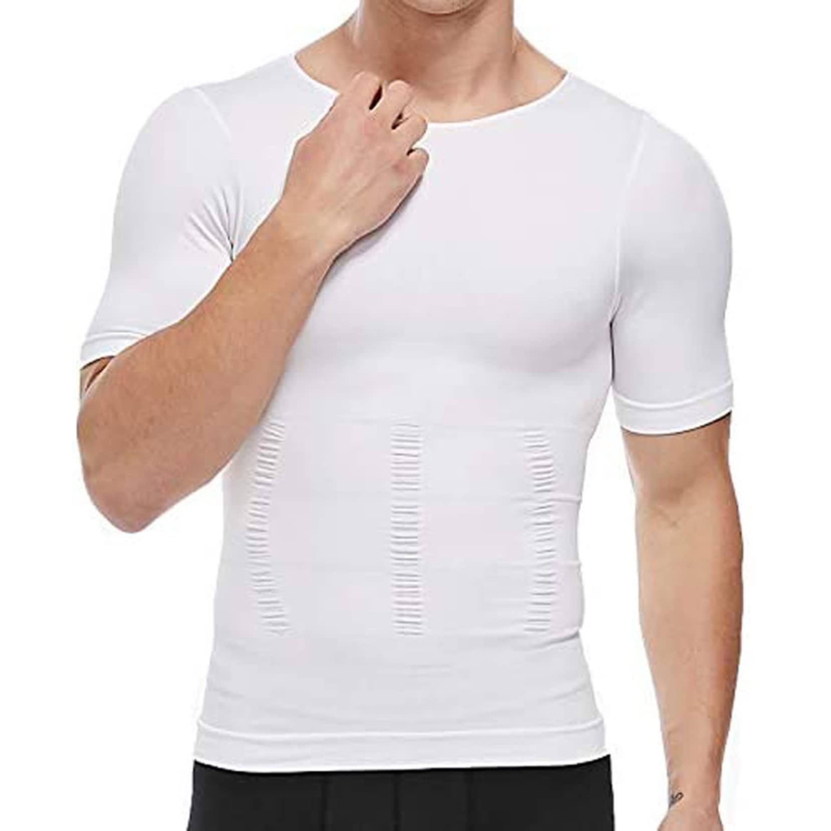 EBRICON Men's Body Shaper Waist Trainer Corset - Slimming Underwear for Belly Control & Posture Correction - Compression Shirt for Weight Loss & Tummy Tuck - Perfect for Workout, Office Wear & Everyday Use