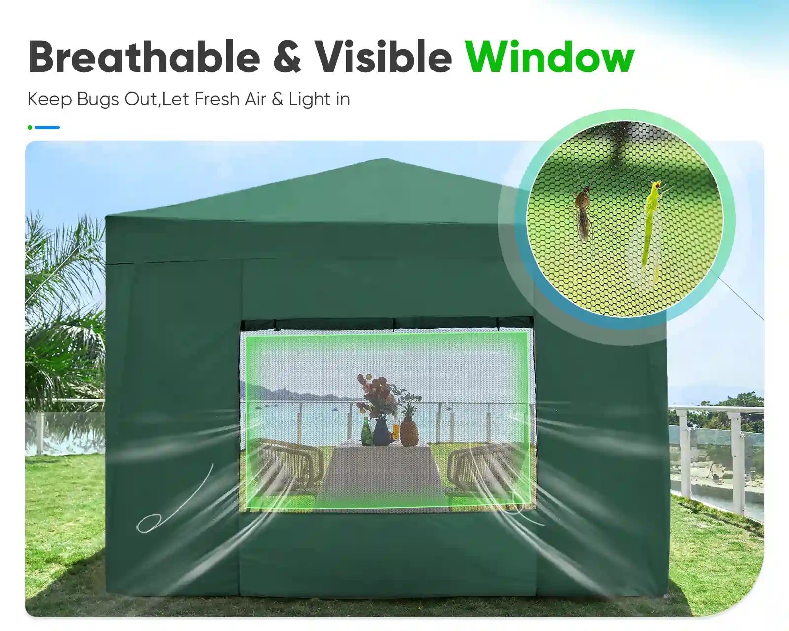 10' x 10' Pop Up Privacy Canopy Tent with Side Walls - Perfect for Outdoor Events, Beach Parties, and Backyard Gatherings