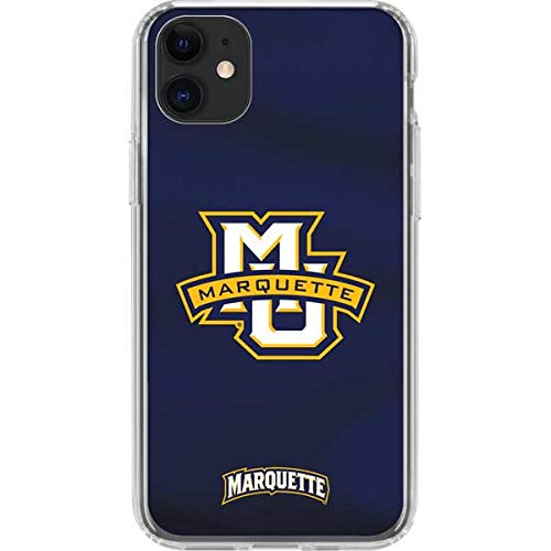 Skinit Clear Protective Phone Case for iPhone 11 - Officially Licensed Marquette University College Design | Perfect for School, Work & Everyday Use