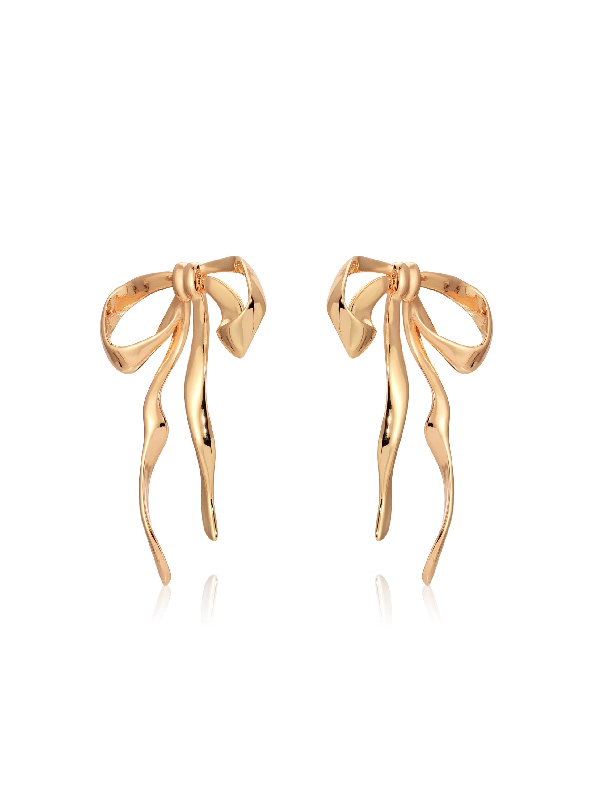 Organic Bow Earrings for Women - Handmade Boho Jewelry - Perfect for Weddings, Parties & Everyday Wear