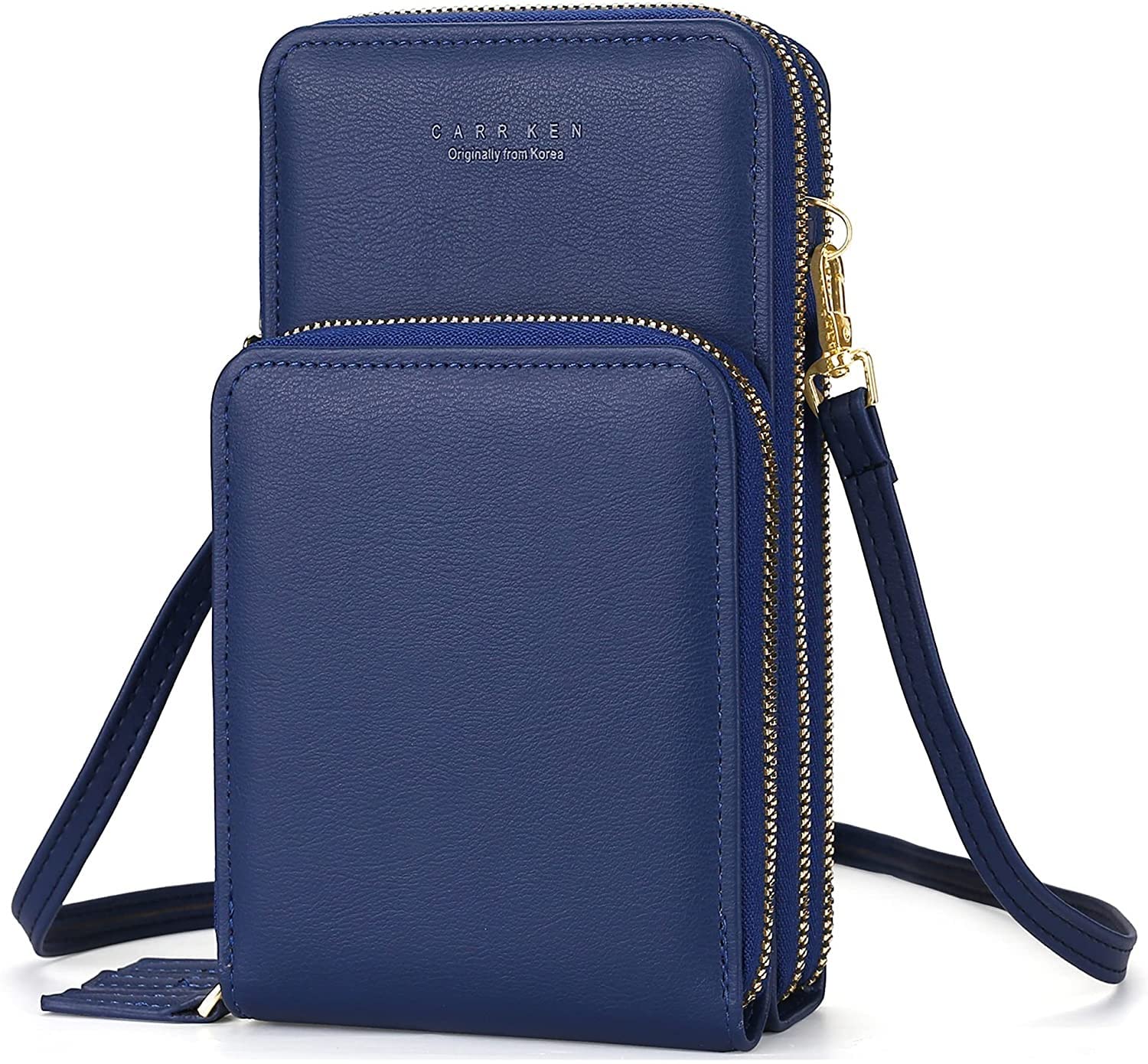 Women's Small PU Leather Crossbody Phone Bag - Stylish Cellphone Purse Wallet for Everyday Use, Travel & Shopping