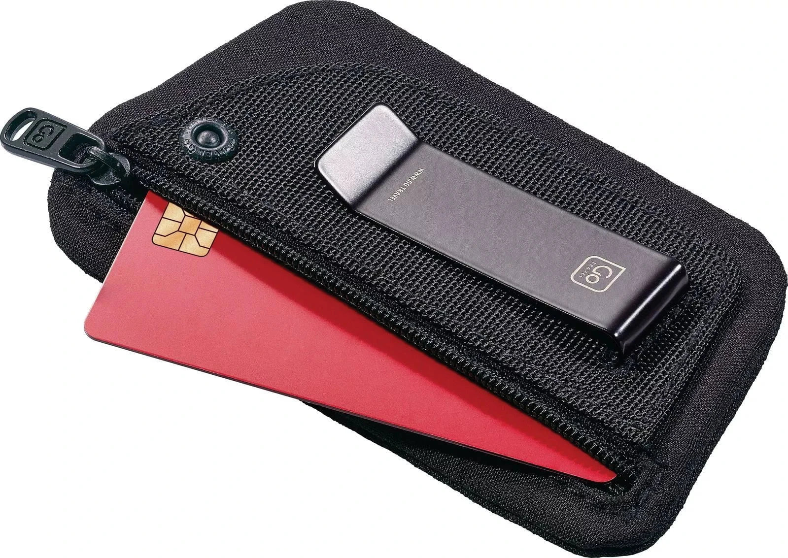 Go Travel RFID Blocking Clip Pouch - Secure Travel Wallet for Passport, Credit Cards & Cash - Perfect for Airports, Hotels & Everyday Use