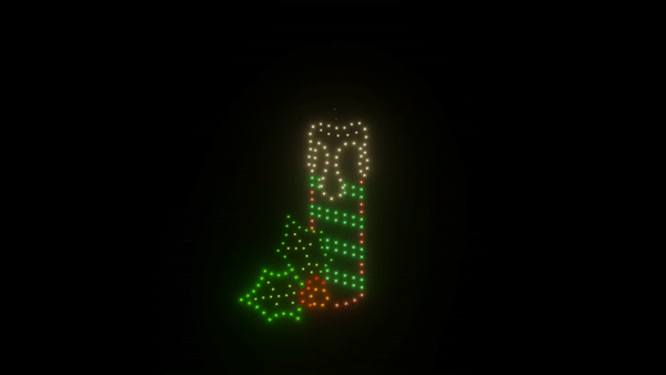 200 Drones for Stunning Burning Candle Animation Show - Perfect for Outdoor Events, Weddings & Spectacular Light Performances
