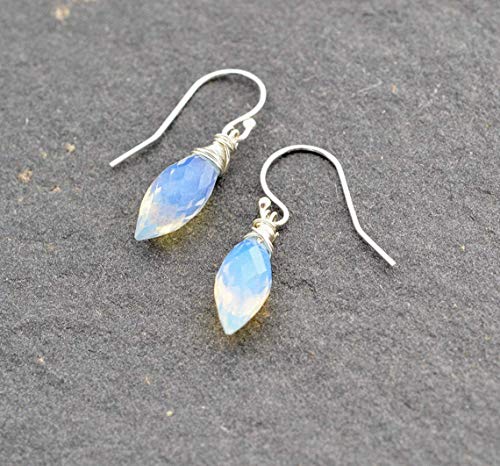 Opalite Sterling Silver Earrings for Women – Dainty & Elegant Everyday Jewelry – Perfect for Work, Date Nights & Casual Outings