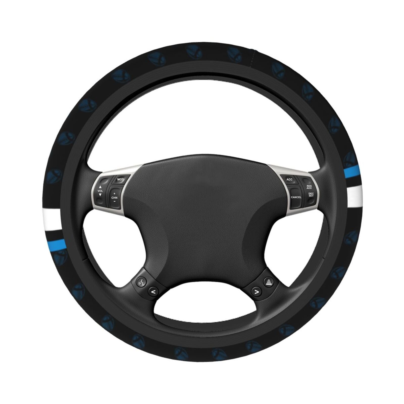 Custom Personalized Football Car Steering Wheel Cover - Anti-Slip, Sweat-Absorbing with Name & Number for Sedan, Truck, SUV, Trailer | Perfect for Sports Fans & Game Day Commutes