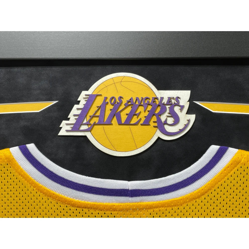 Magic Johnson Autographed Los Angeles Lakers Jersey - Framed NBA Memorabilia with BAS Beckett COA - Perfect for Sports Collectors, Man Cave Decor & Lakers Fan Gifts