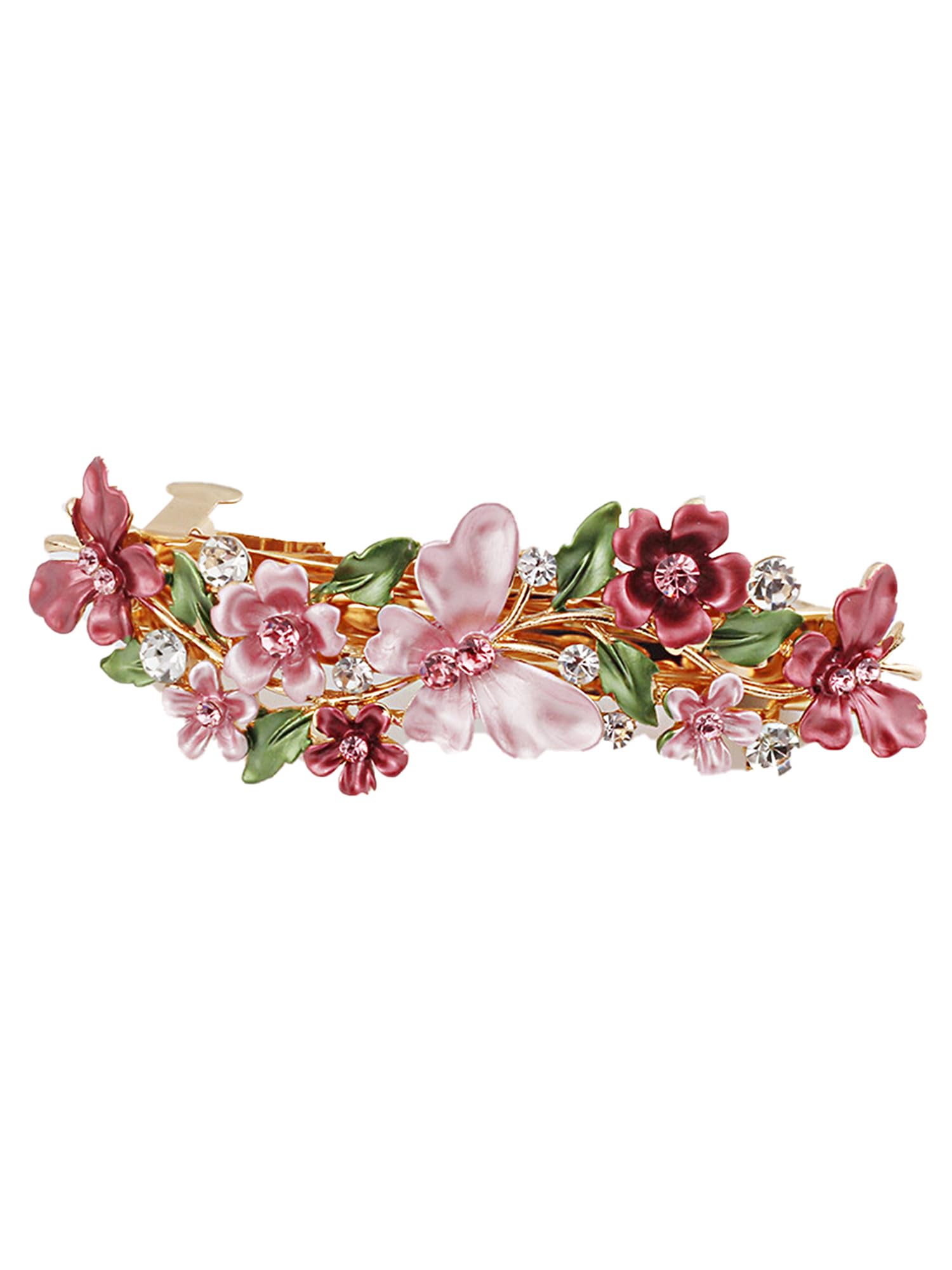 Yellow Butterfly Hair Clips for Women & Girls - Enameled French Barrette Hair Accessories | Perfect for School, Parties, Weddings & Everyday Wear | Great Gift Idea for Women & Girls