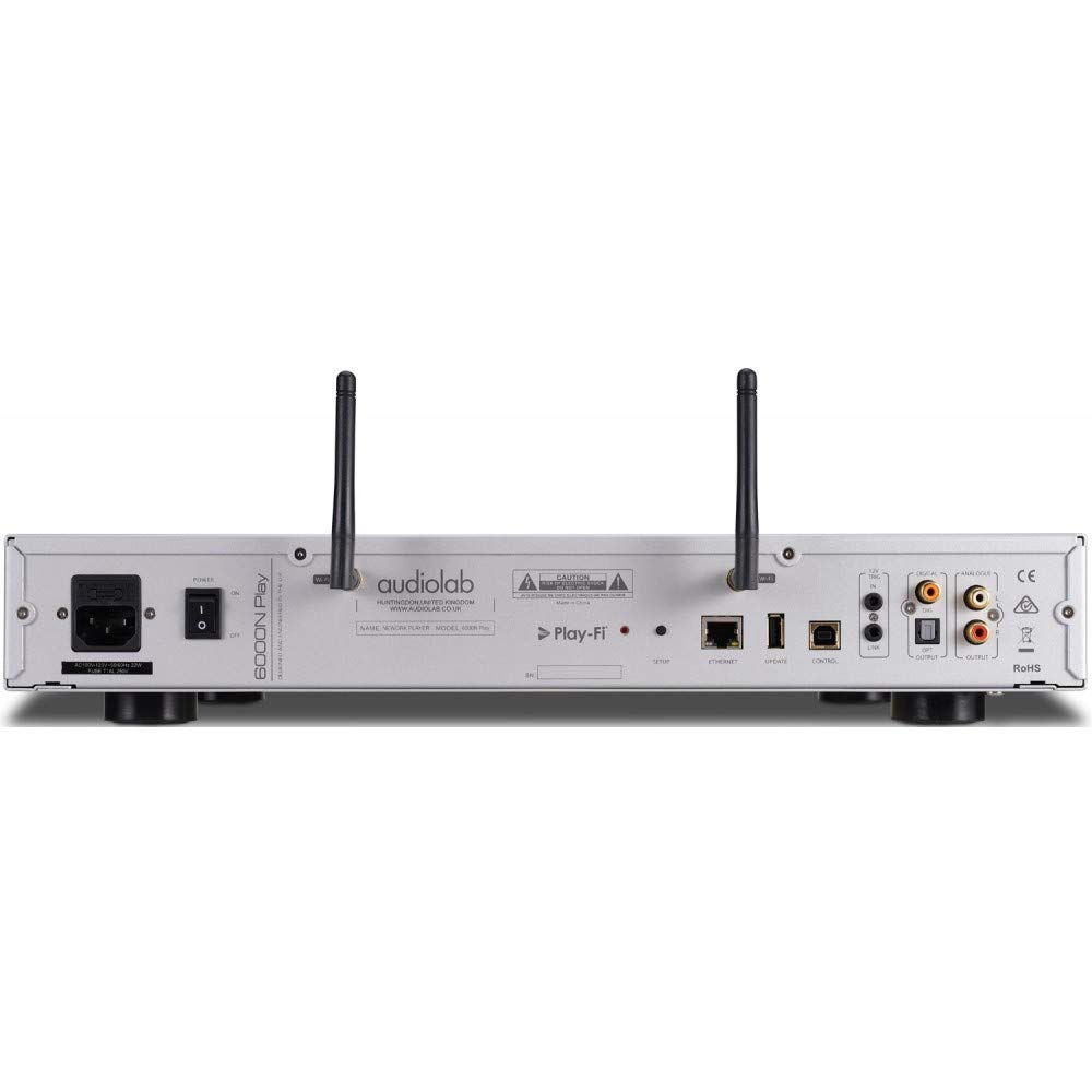 Audiolab 6000N Play Network Streamer - HiFi Wireless Music Player for Home Audio, Silver | Perfect for Spotify, Tidal & Multi-Room Streaming