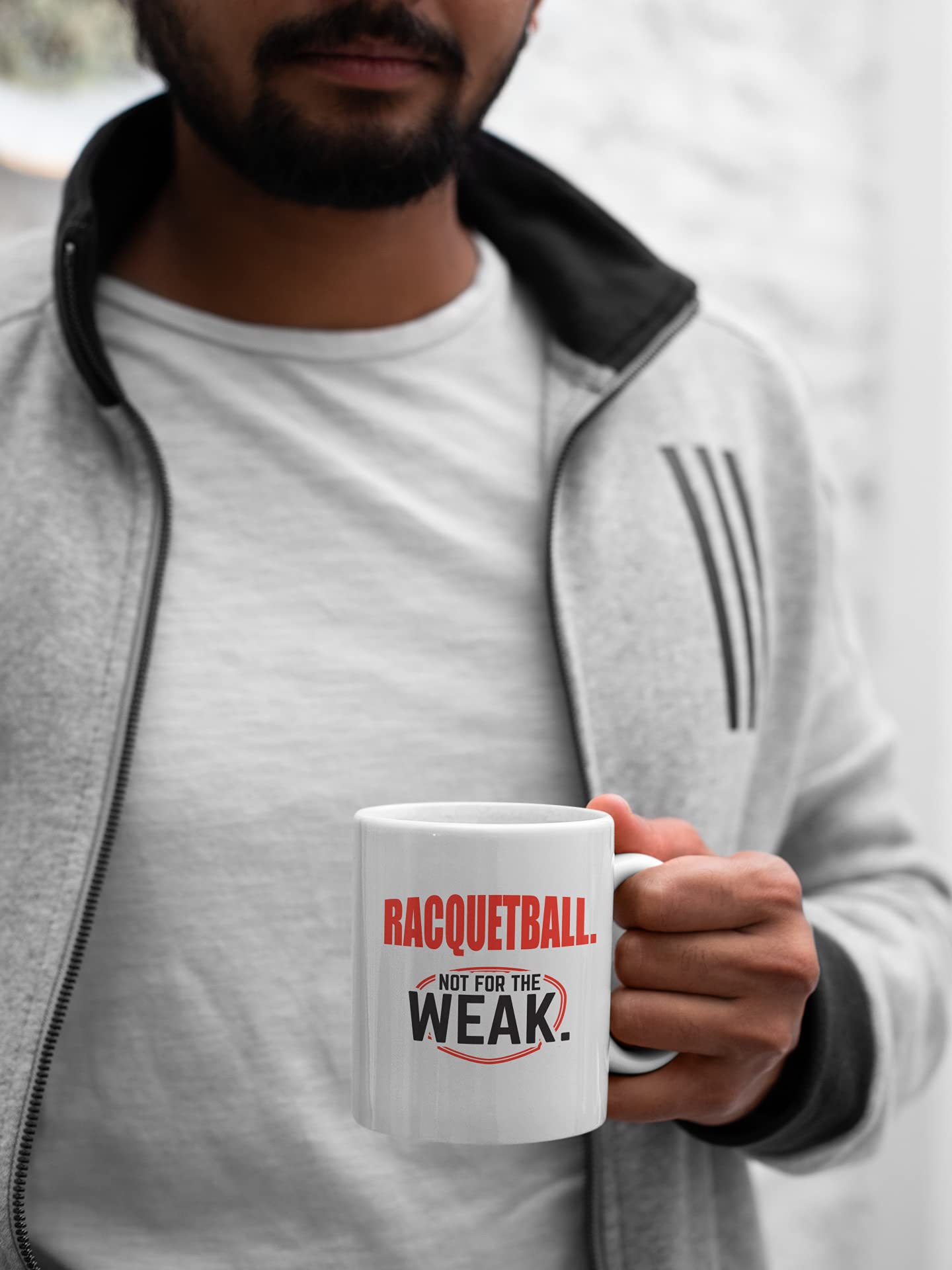 Premium 15oz Racquetball Themed Coffee Mug - Funny Sports Gift for Players & Fans - Perfect for Tea, Coffee & Office Use