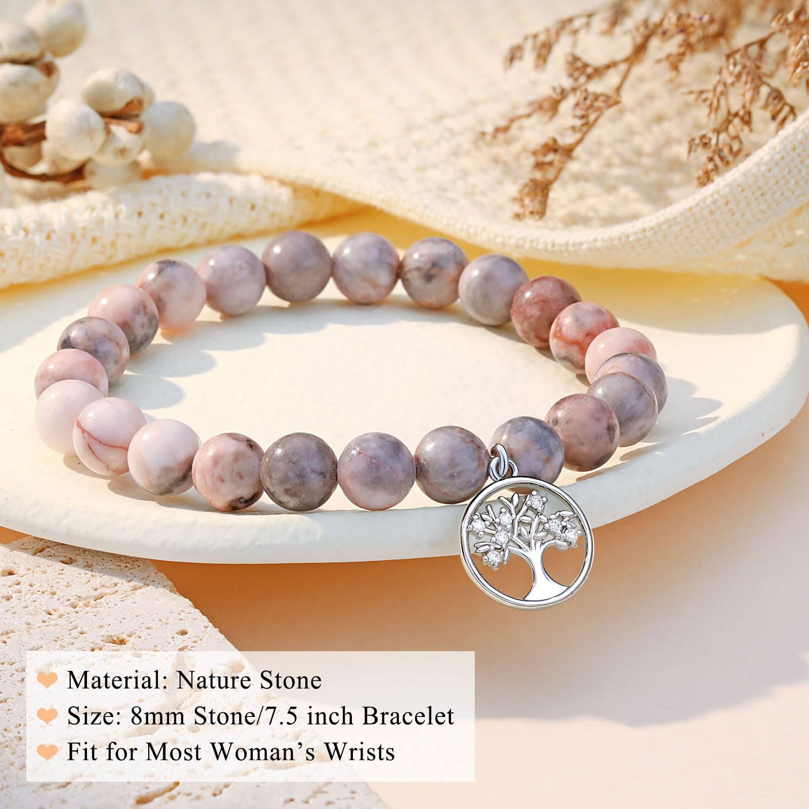 Tree of Life Bracelet for Women - Elegant Jewelry Gift for Grandma, Mom, Aunt, Sister & Teacher | Birthday, Christmas, Wedding & Mother's Day Present | Perfect for Special Occasions & Everyday Wear