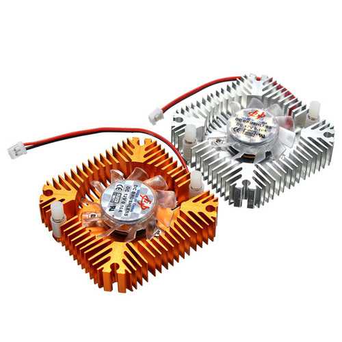 12V DC LED Cooling Fan with Heat Sink for 5W/10W High Power Lights - Perfect for LED Strips, Cabinet Lighting, and DIY Electronics Projects