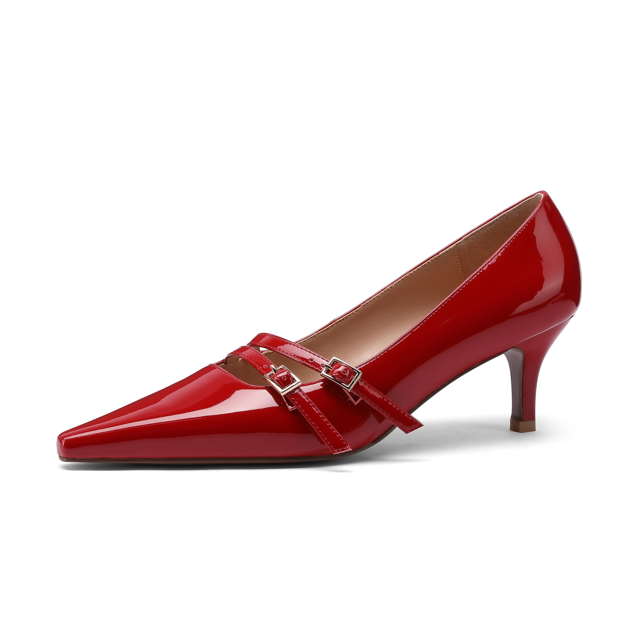 Stylish Red Pointed Toe Stiletto Pumps for Women - Elegant High Heels Perfect for Business, Office, Weddings & Parties | Fashionable Dress Shoes for Modern Women | Great for Work, Date Night & Special Events