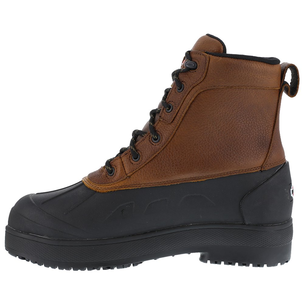Iron Age Men's Waterproof Composite Toe Work Boots - Safety Shoes for Construction & Outdoor Work (Black/Brown) - Durable & Comfortable for Job Sites, Hiking & Casual Wear
