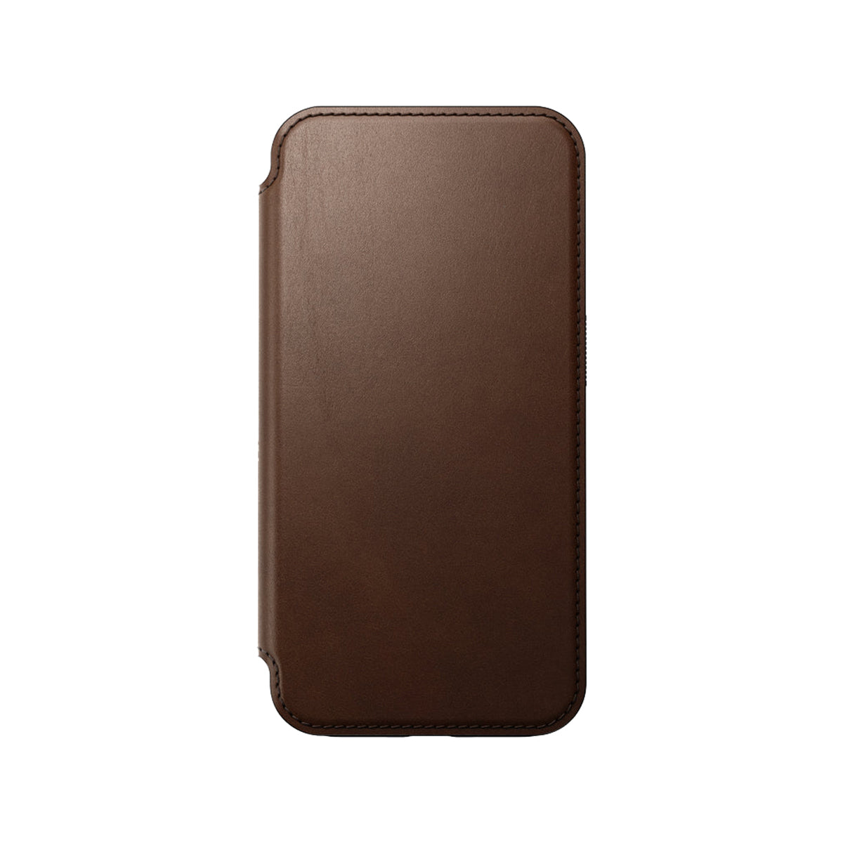 Premium Horween Leather Folio Case for iPhone 15 Pro - Genuine Brown Leather Wallet Cover with Card Slots | Perfect for Business Professionals & Daily Commuters