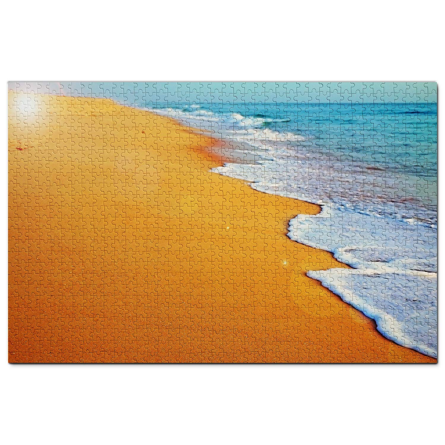1000-Piece Portugal Desert Island Faro Wooden Jigsaw Puzzle - Travel Souvenir & Home Decor for Adults, Perfect for Relaxation & Family Game Night
