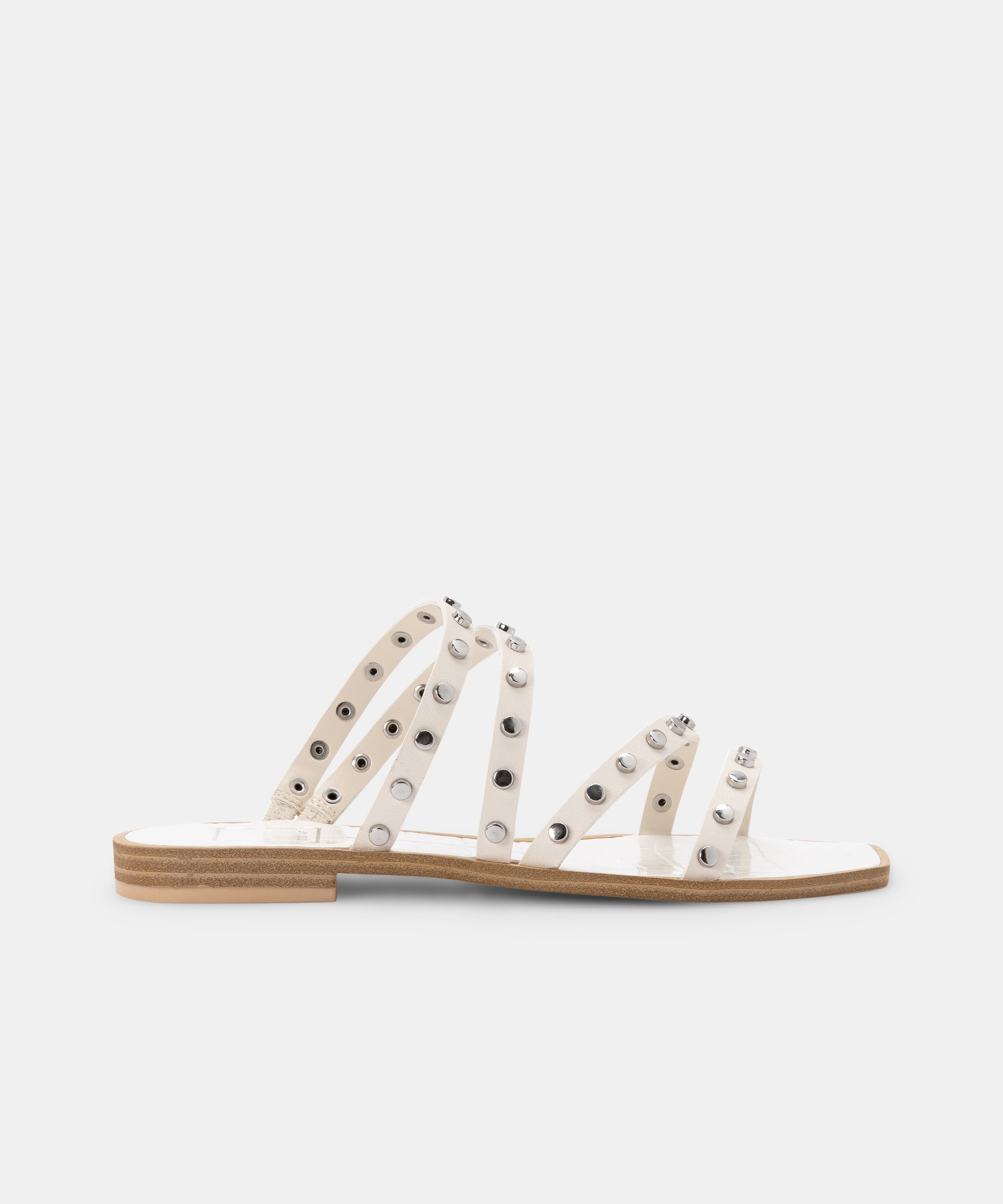IZABEL Studded Sandals for Women - Off White Stella | Comfortable & Stylish Summer Shoes for Beach, Party, and Casual Outfits