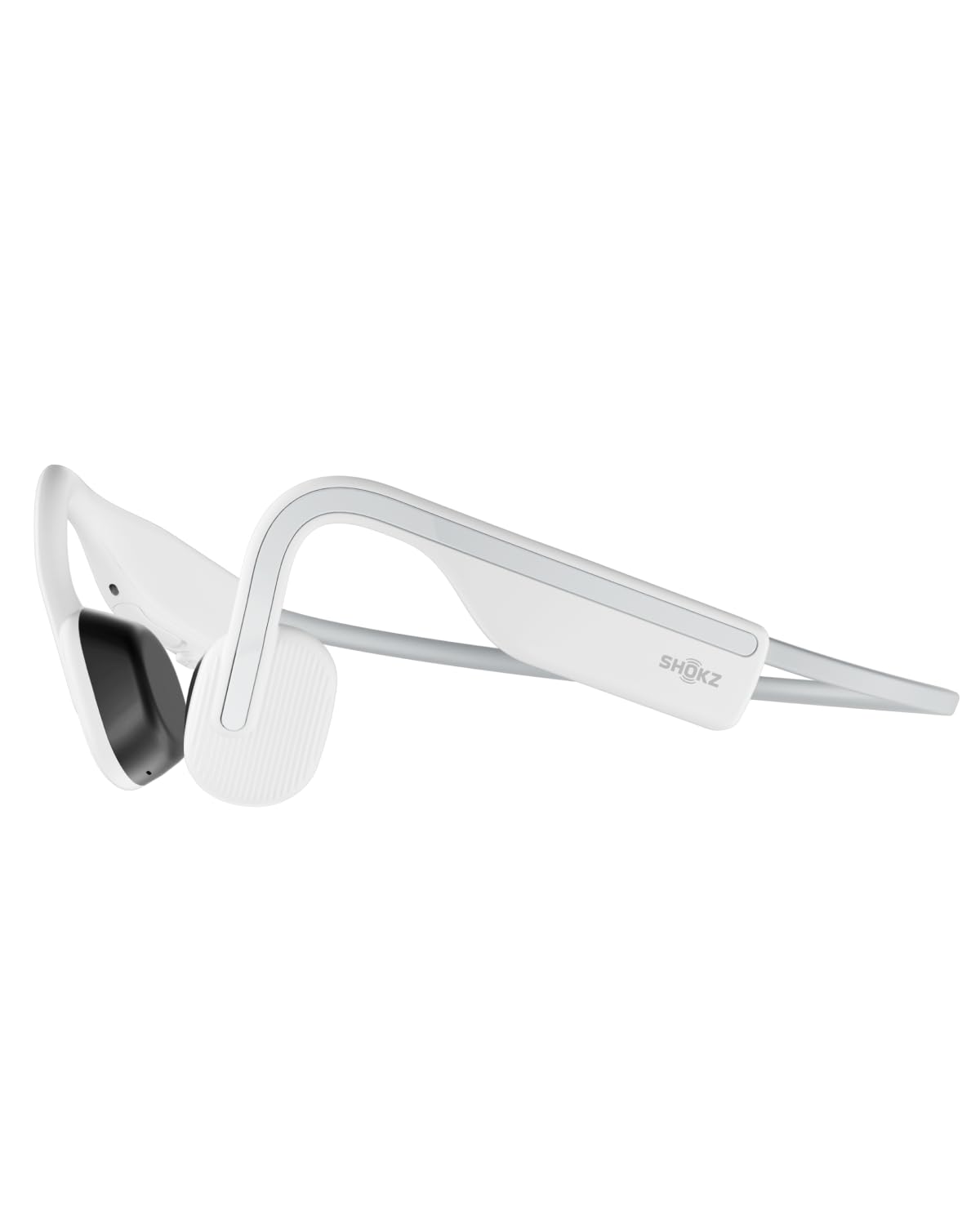 Shokz OpenMove Open-Ear Bluetooth Sports Headphones - Wireless Bone Conduction Headphones for Running, Cycling & Workouts - Sweatproof & Lightweight Design - Includes Bonus Sticker Pack (White) - Perfect for Gym, Jogging & Outdoor Activities
