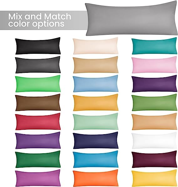 EVOLIVE Ultra Soft Microfiber Body Pillow Cover 21