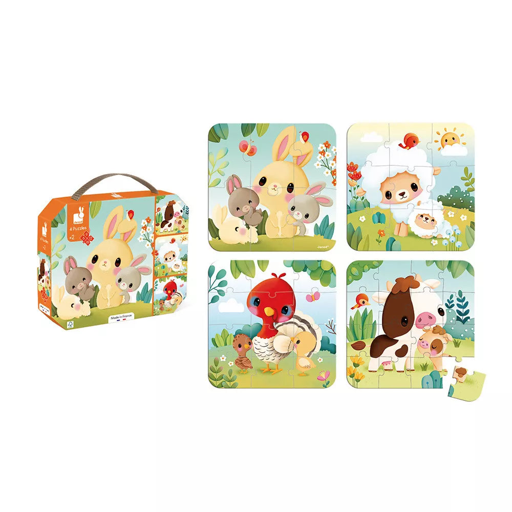Farm Animal Progressive Puzzle for Kids – Educational Wooden Jigsaw Toy for Toddlers & Preschoolers | Perfect for Learning, Playtime & Family Bonding